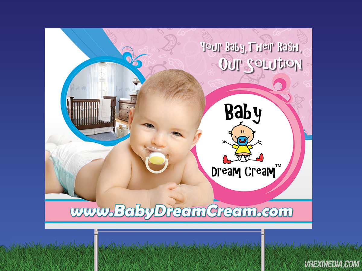 Baby Dream Cream Yard Sign