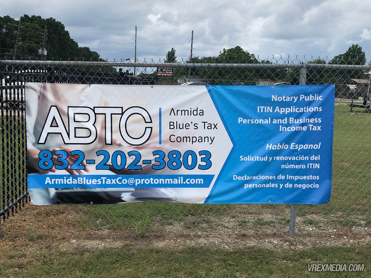 Armida Blue's Tax Company Banner