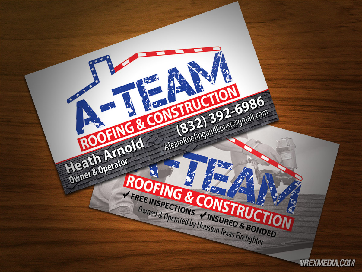 A-Team Roofing Business Cards