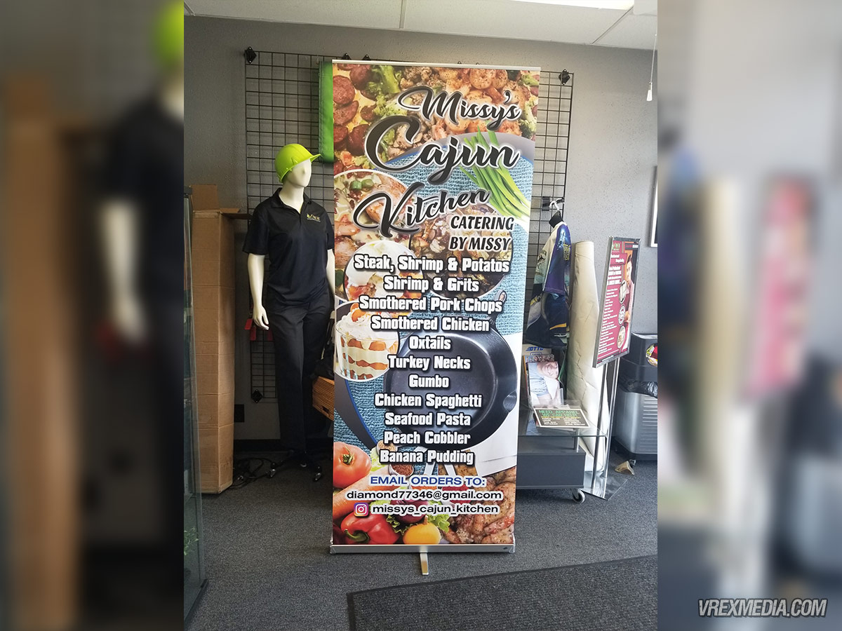Catering by Missy retractable banner