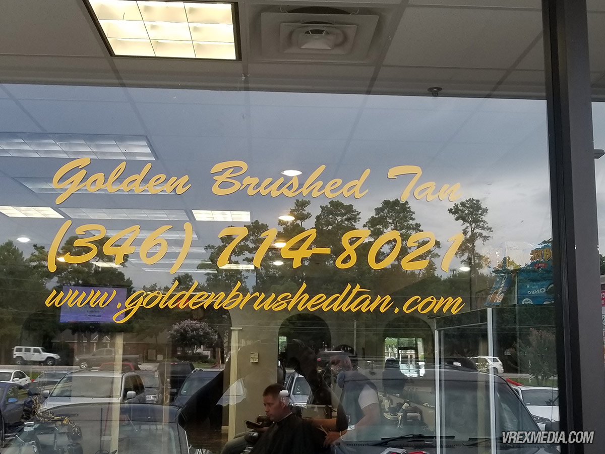 Storefront Decals - Golden Brushed Tan